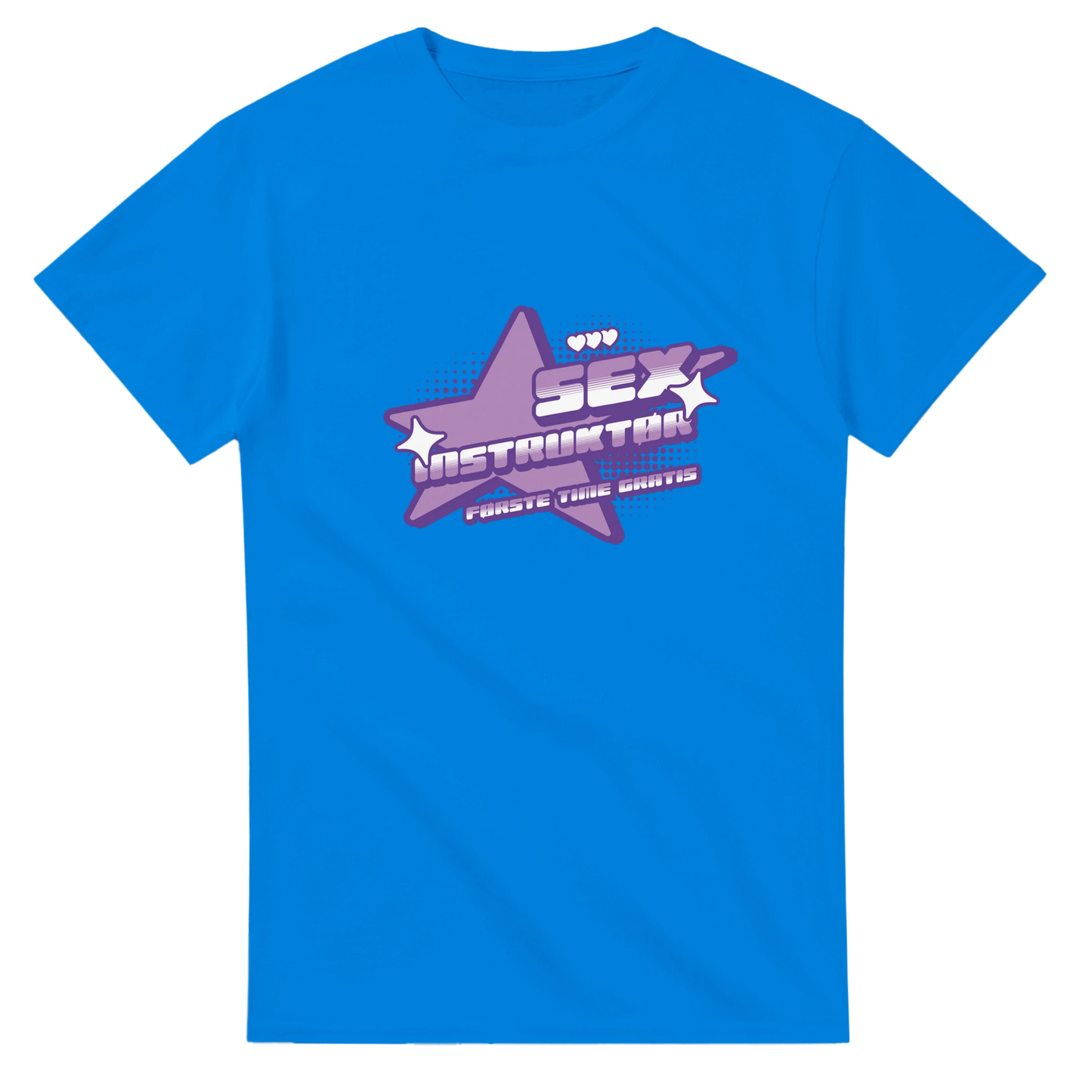 Sex Instruktør Første Time Gratis -Morsom Tekstprint - Norsk design