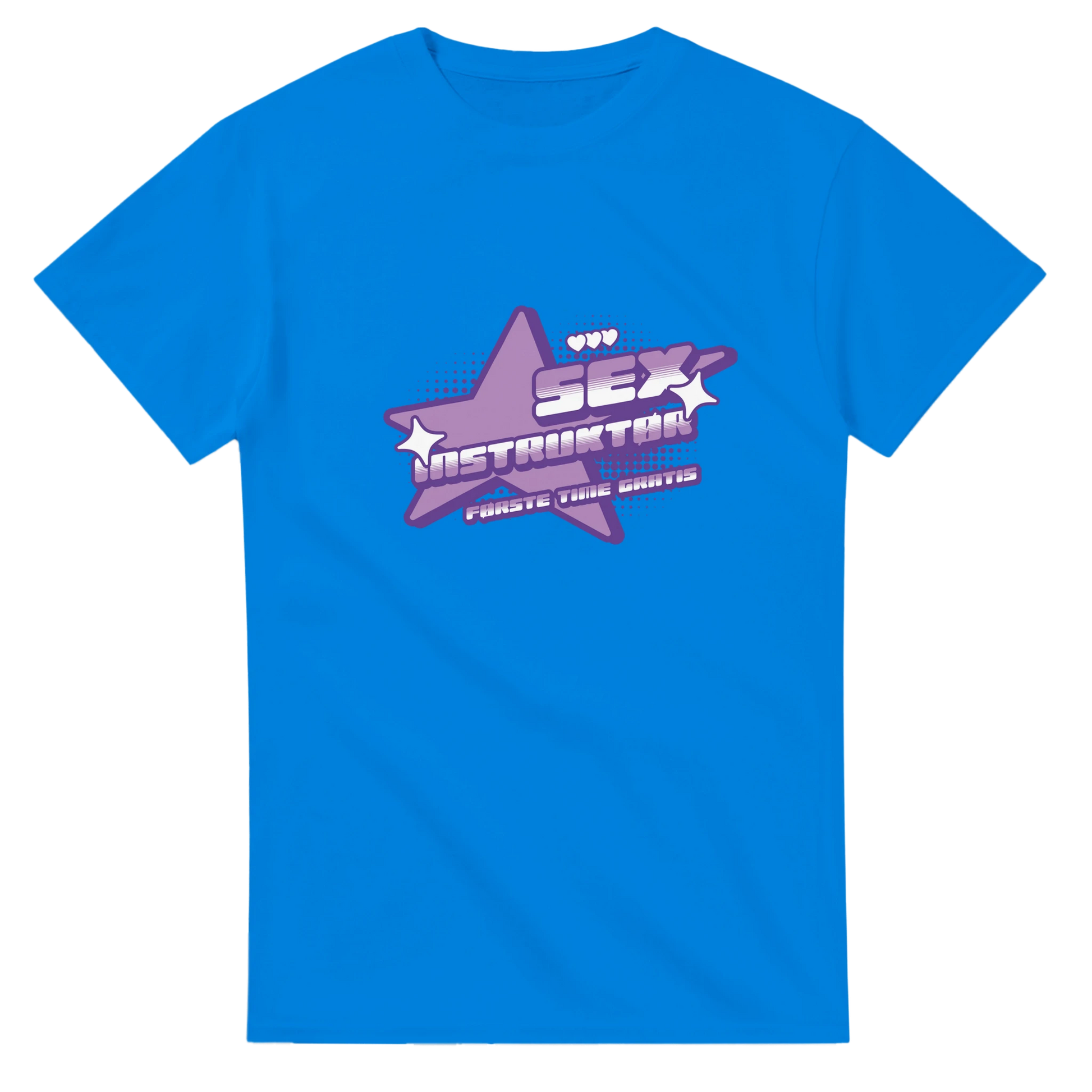 Sex Instruktør Første Time Gratis -Morsom Tekstprint - Norsk design