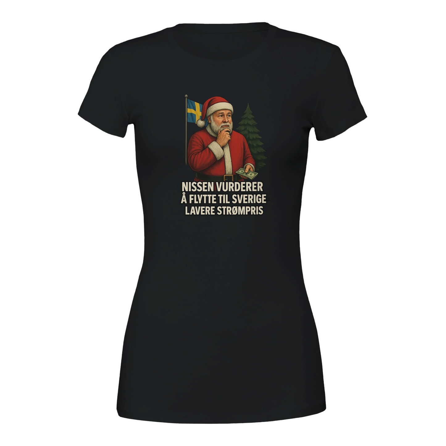 NIssen flytter til Sverige -Morsom Tekstprint - Norsk design