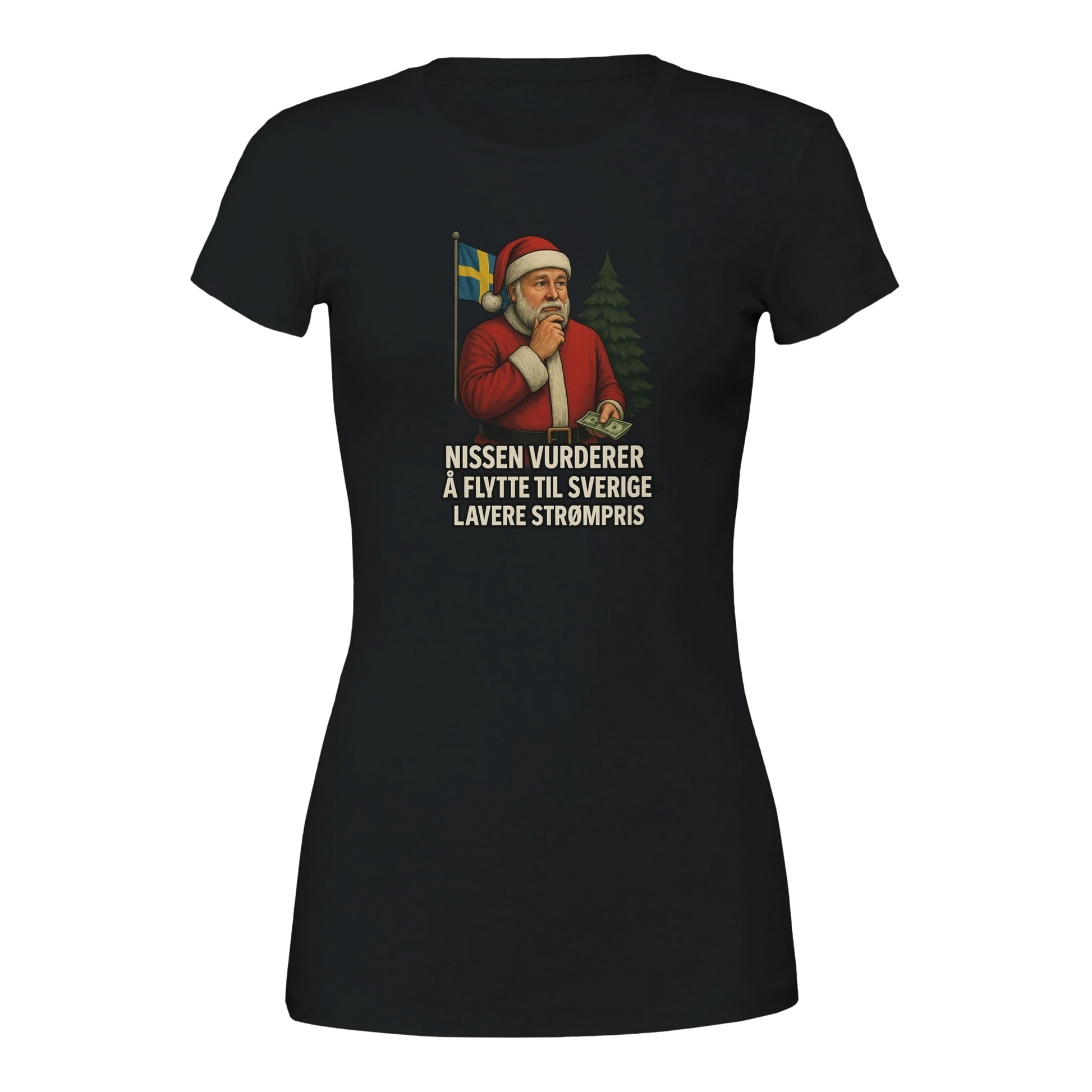 NIssen flytter til Sverige -Morsom Tekstprint - Norsk design