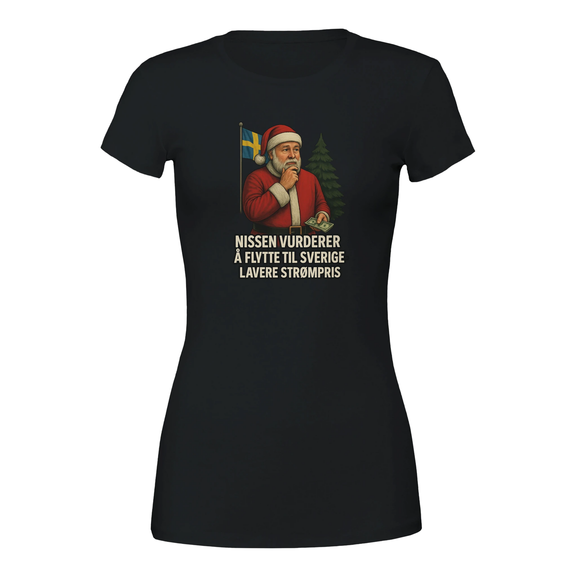 NIssen flytter til Sverige -Morsom Tekstprint - Norsk design