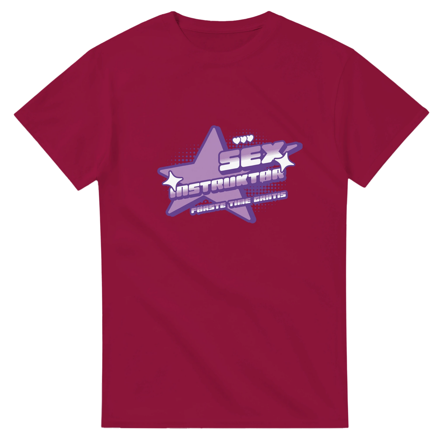 Sex Instruktør Første Time Gratis -Morsom Tekstprint - Norsk design