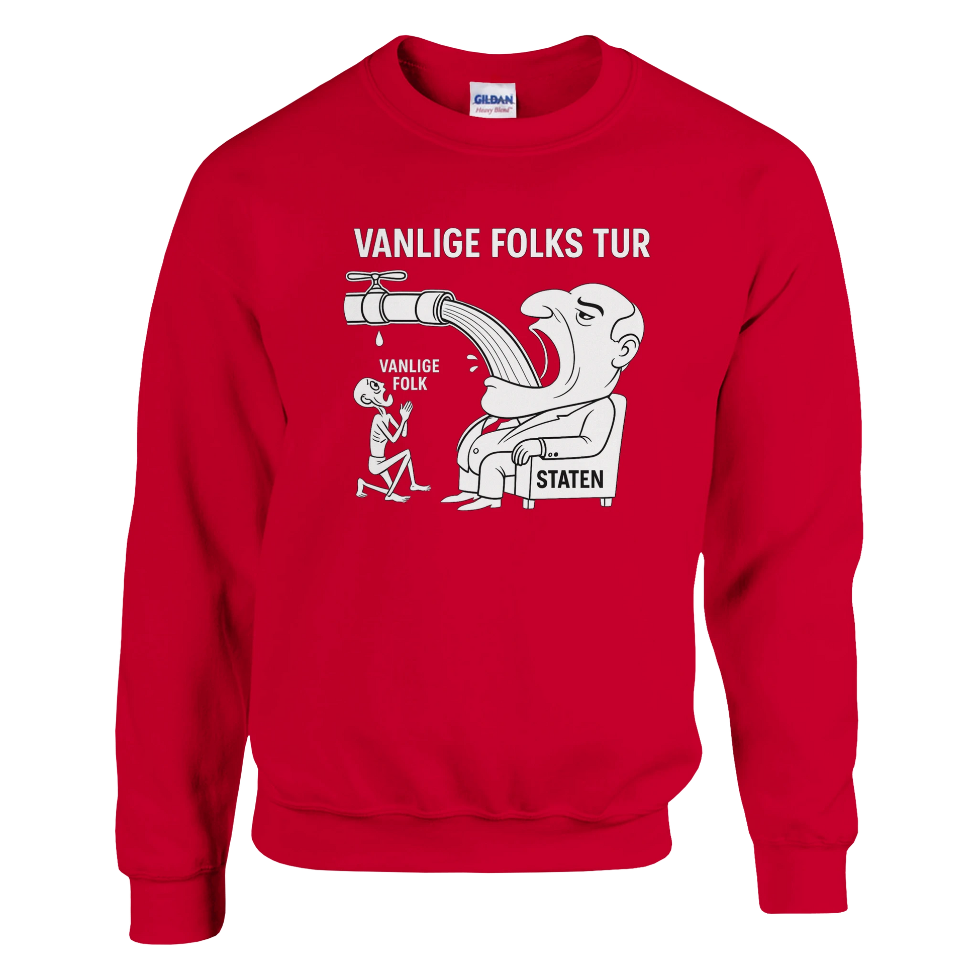 Vanlige Folks Tur -Morsom Tekstprint - Norsk design