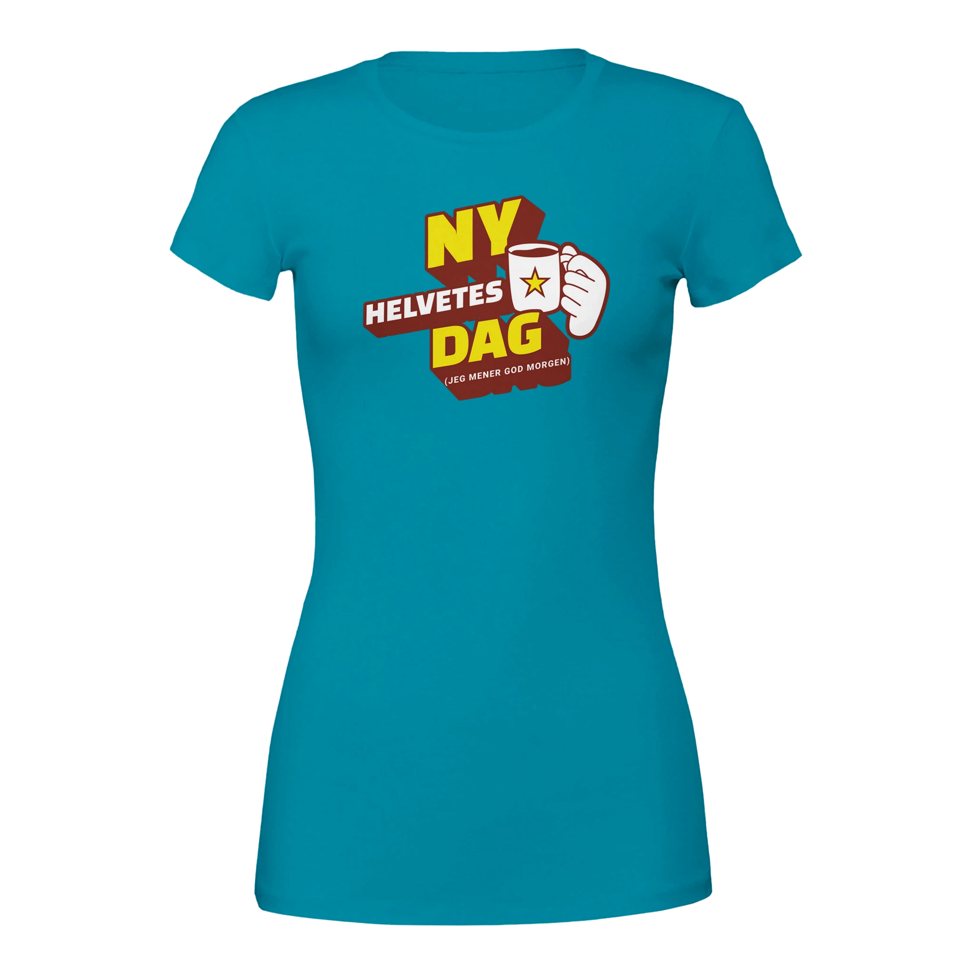 Ny Helvetes Dag -Morsom Tekstprint - Norsk design