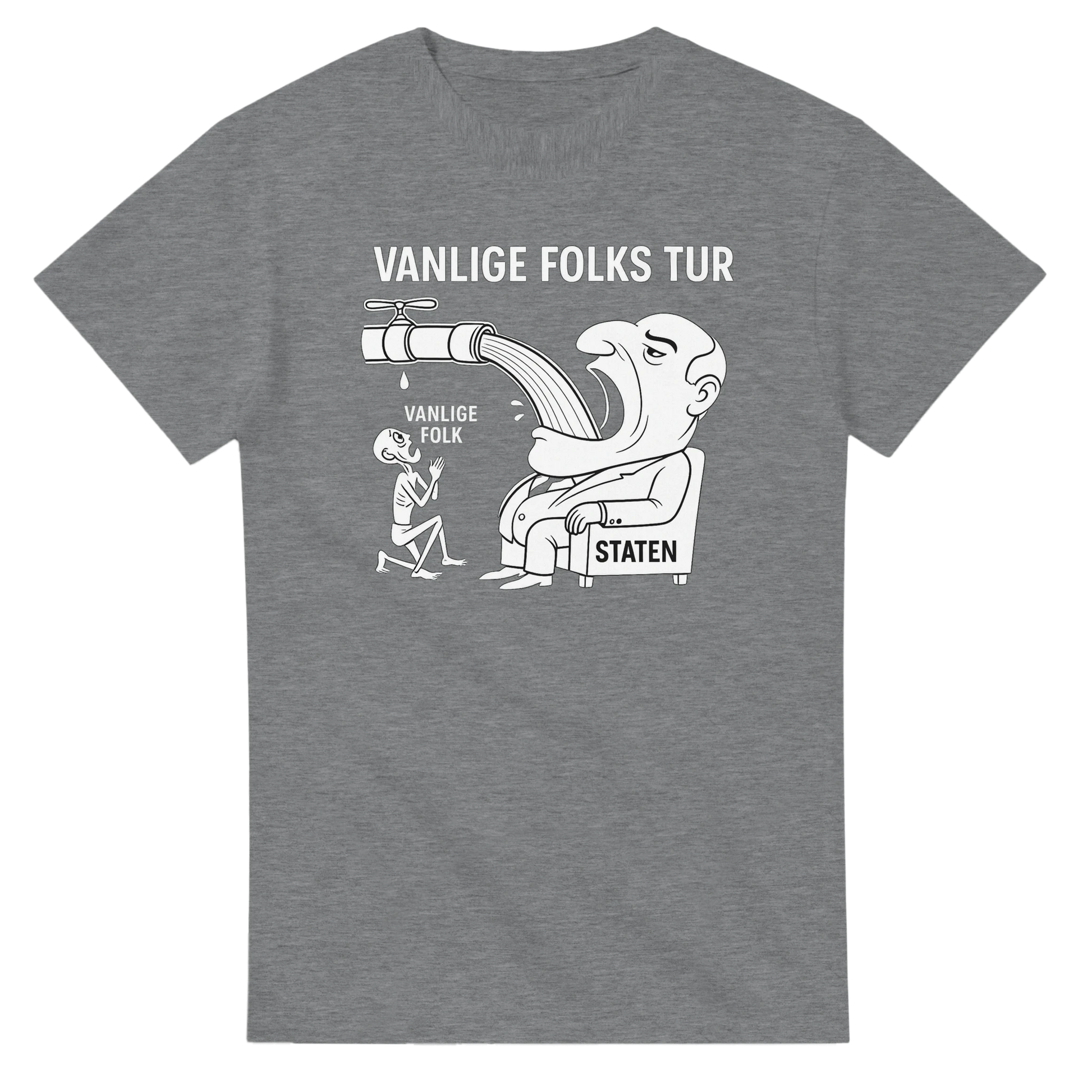 Vanlige Folks Tur -Morsom Tekstprint - Norsk design