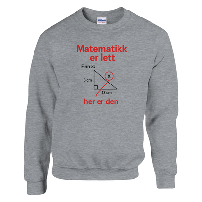 Matematikk Er Lett -Morsom Tekstprint - Norsk design
