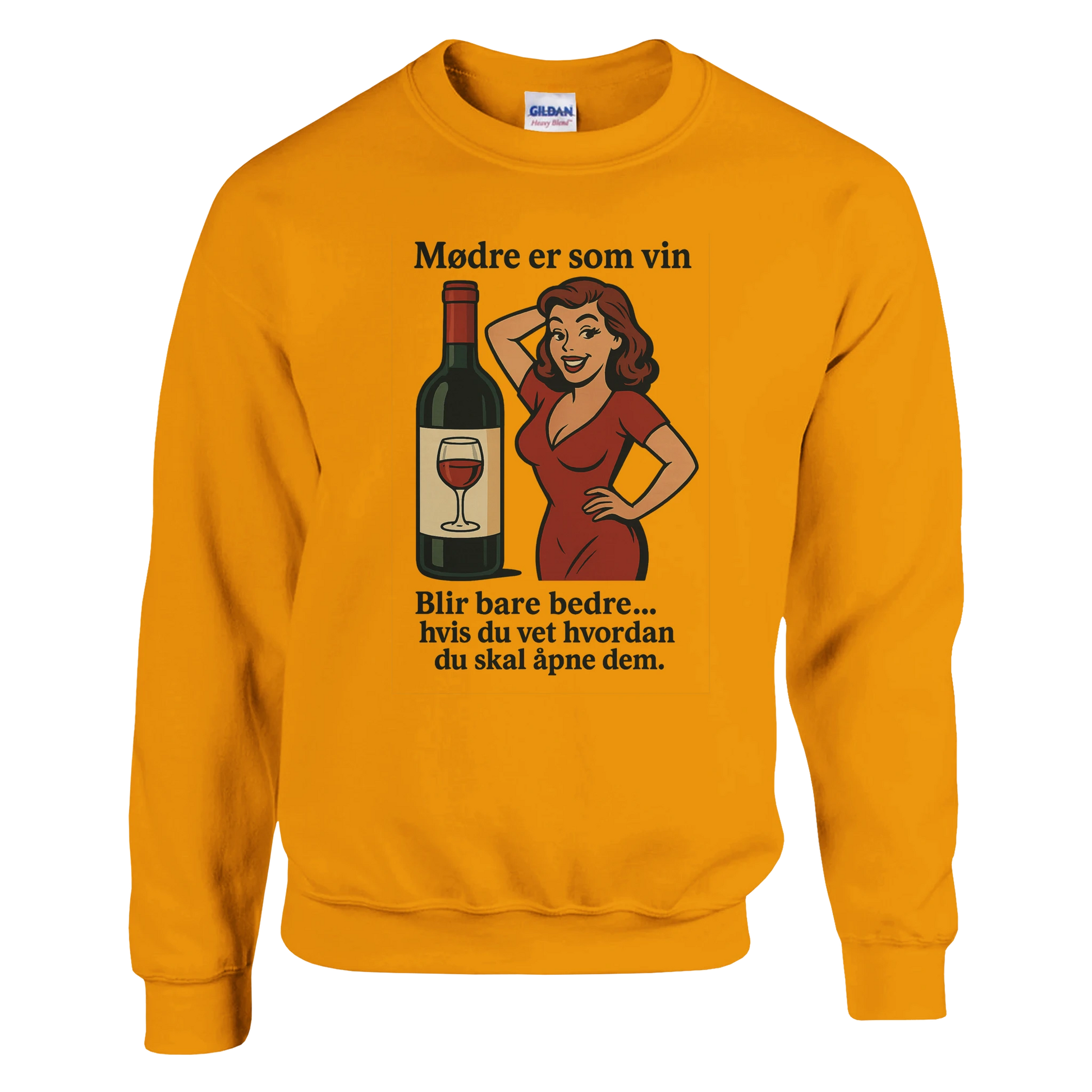 Mødre er som vin -Morsom Tekstprint - Norsk design