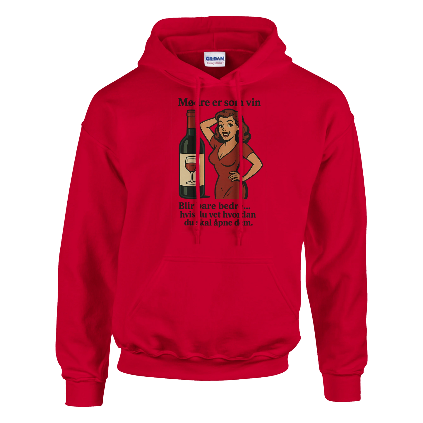 Mødre er som vin -Morsom Tekstprint - Norsk design