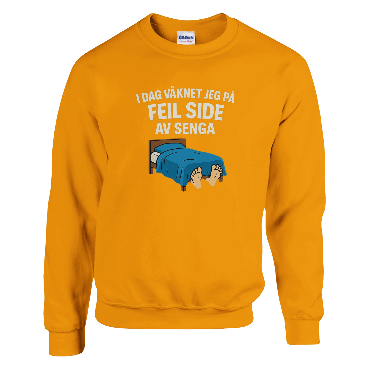 Feil Side Av Senga -Morsom Tekstprint - Norsk design