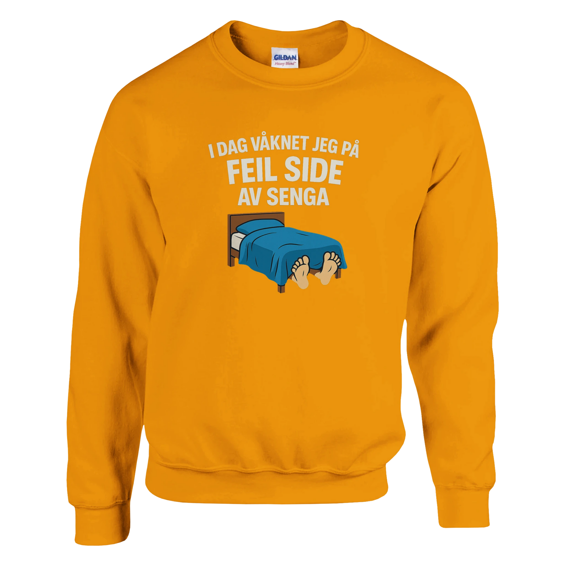 Feil Side Av Senga -Morsom Tekstprint - Norsk design