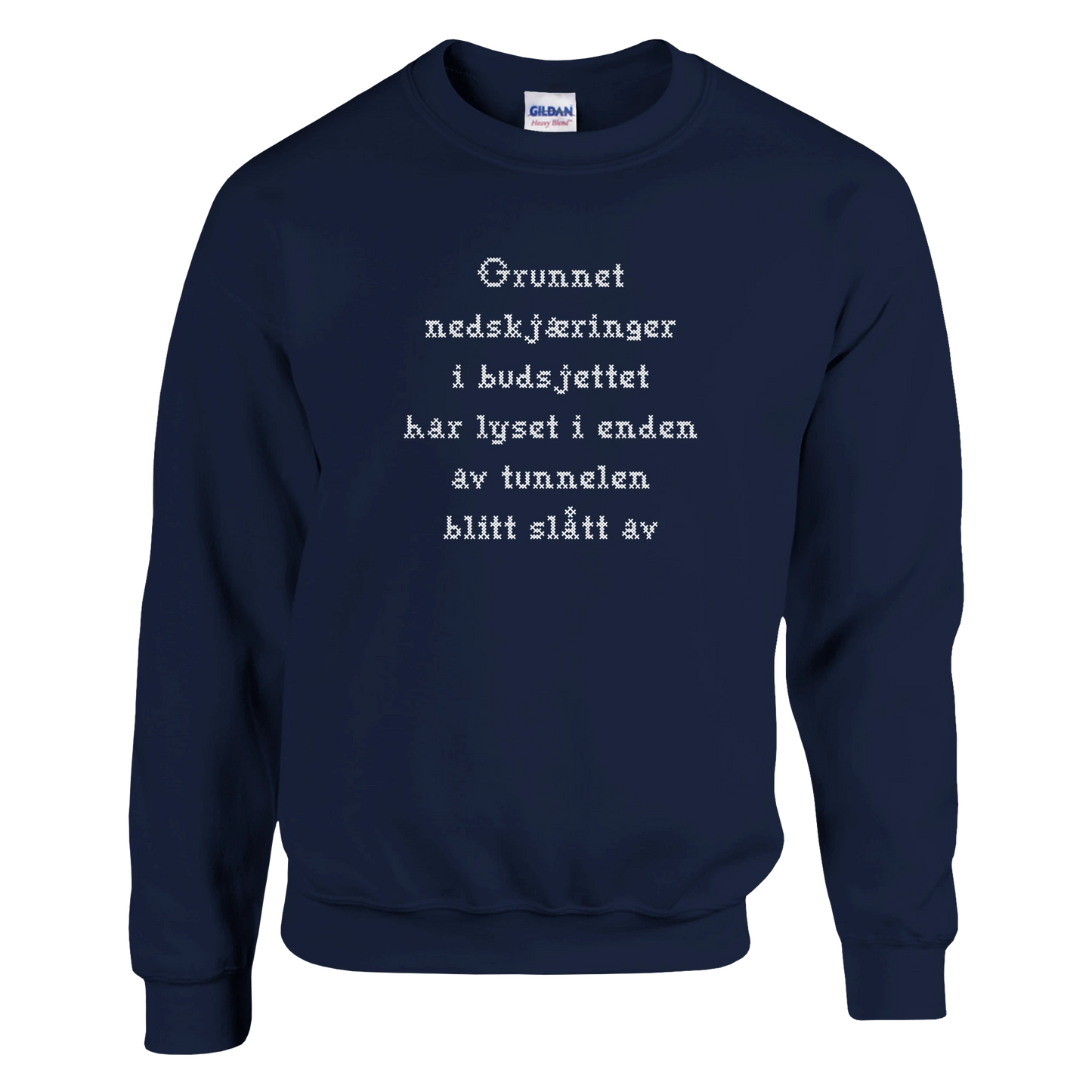 Nedskjæring i budsjettet -Morsom Tekstprint - Norsk design