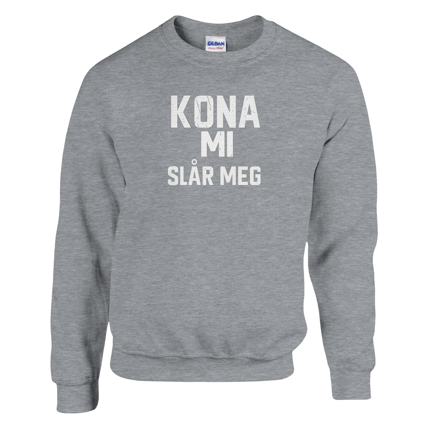 Kona Mi Slår Meg -Morsom Tekstprint - Norsk design