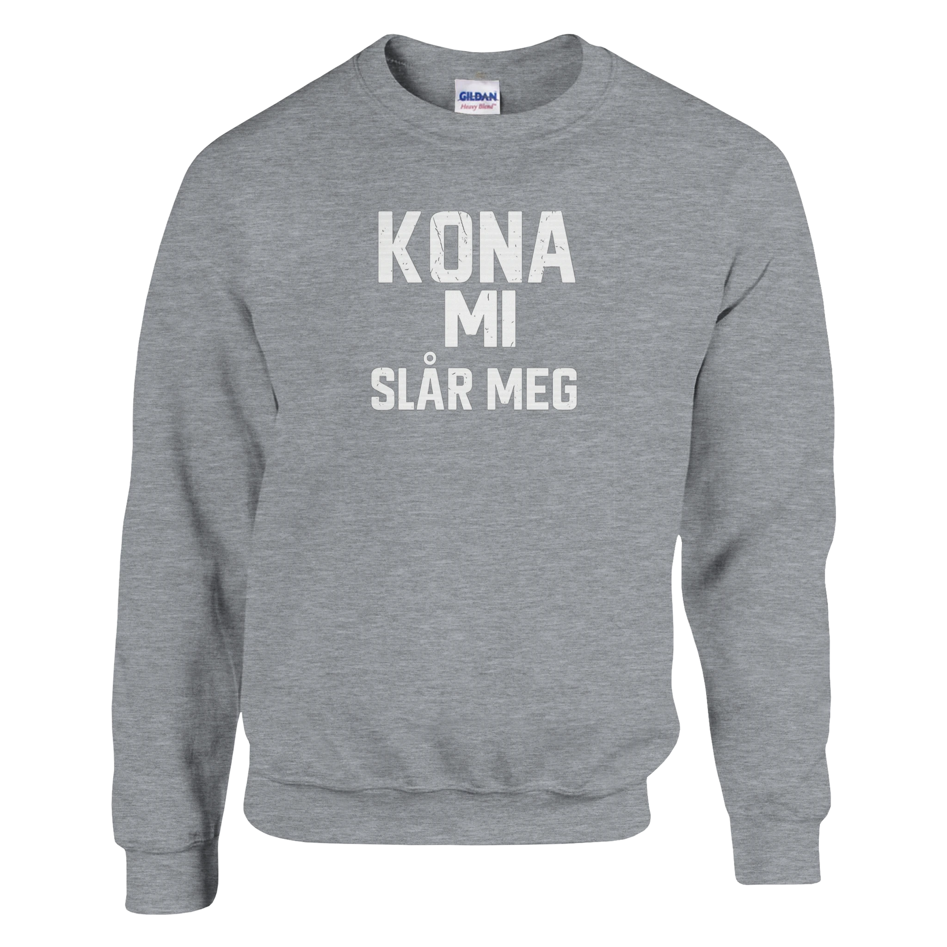 Kona Mi Slår Meg -Morsom Tekstprint - Norsk design