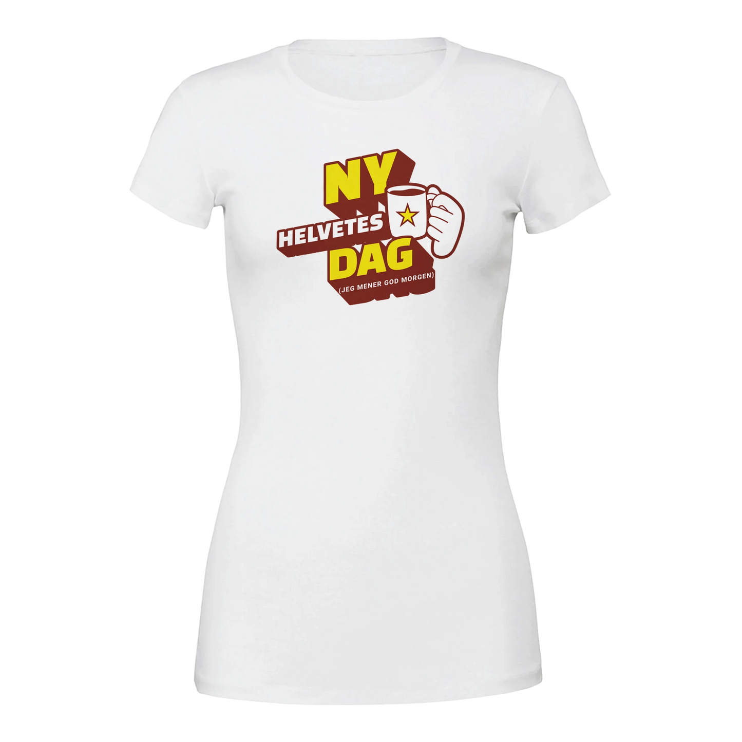 Ny Helvetes Dag -Morsom Tekstprint - Norsk design