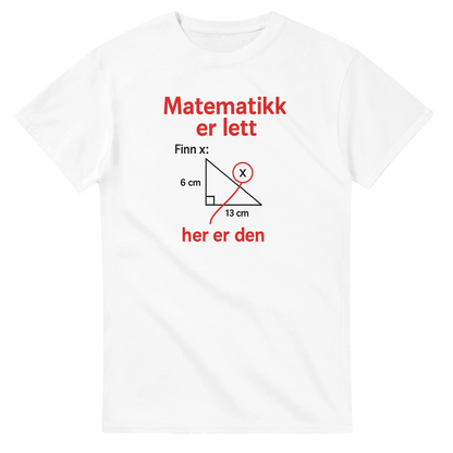 Matematikk Er Lett -Morsom Tekstprint - Norsk design