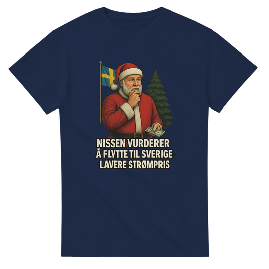 Nissen flytter til Sverige -Morsom Tekstprint - Norsk design