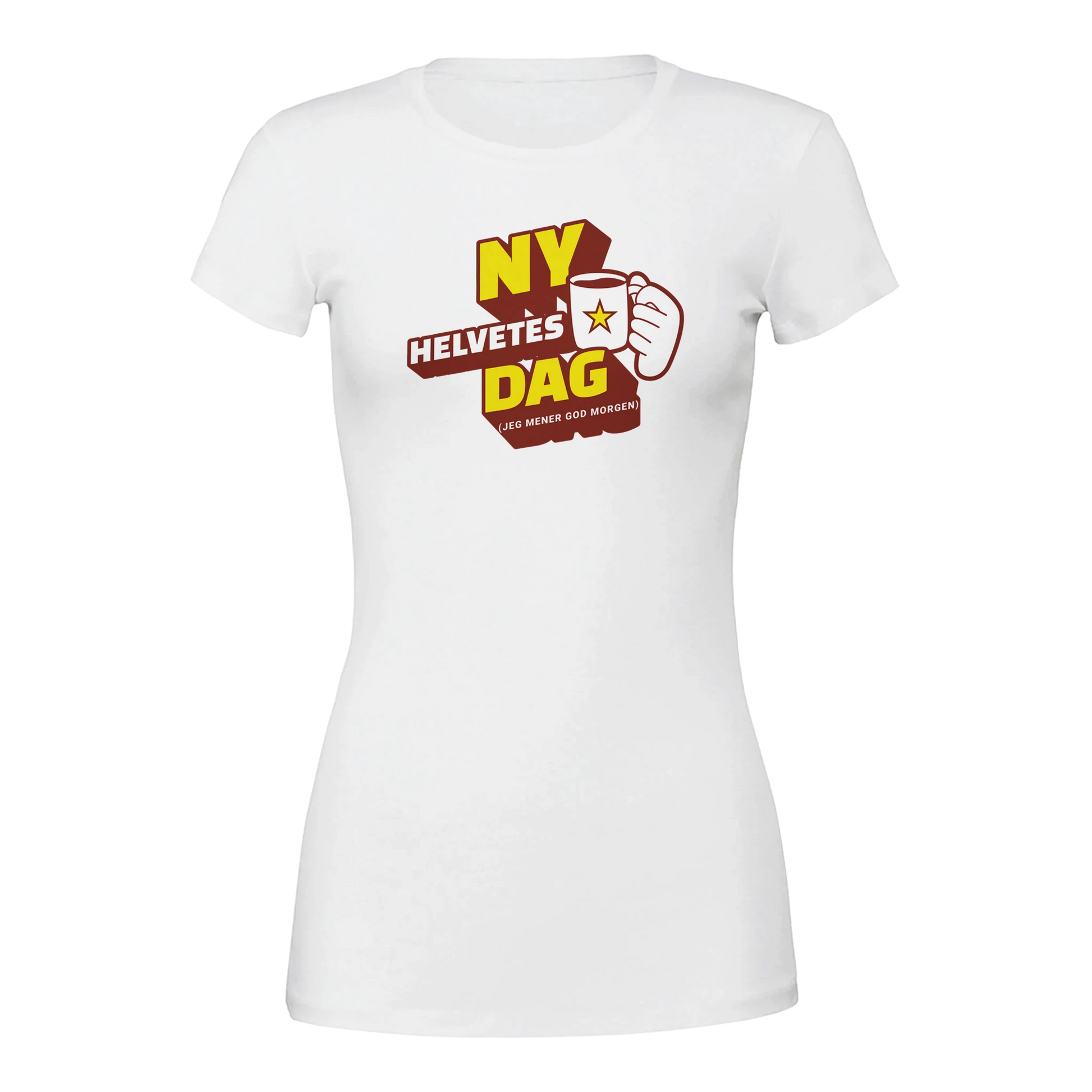 Ny Helvetes Dag -Morsom Tekstprint - Norsk design