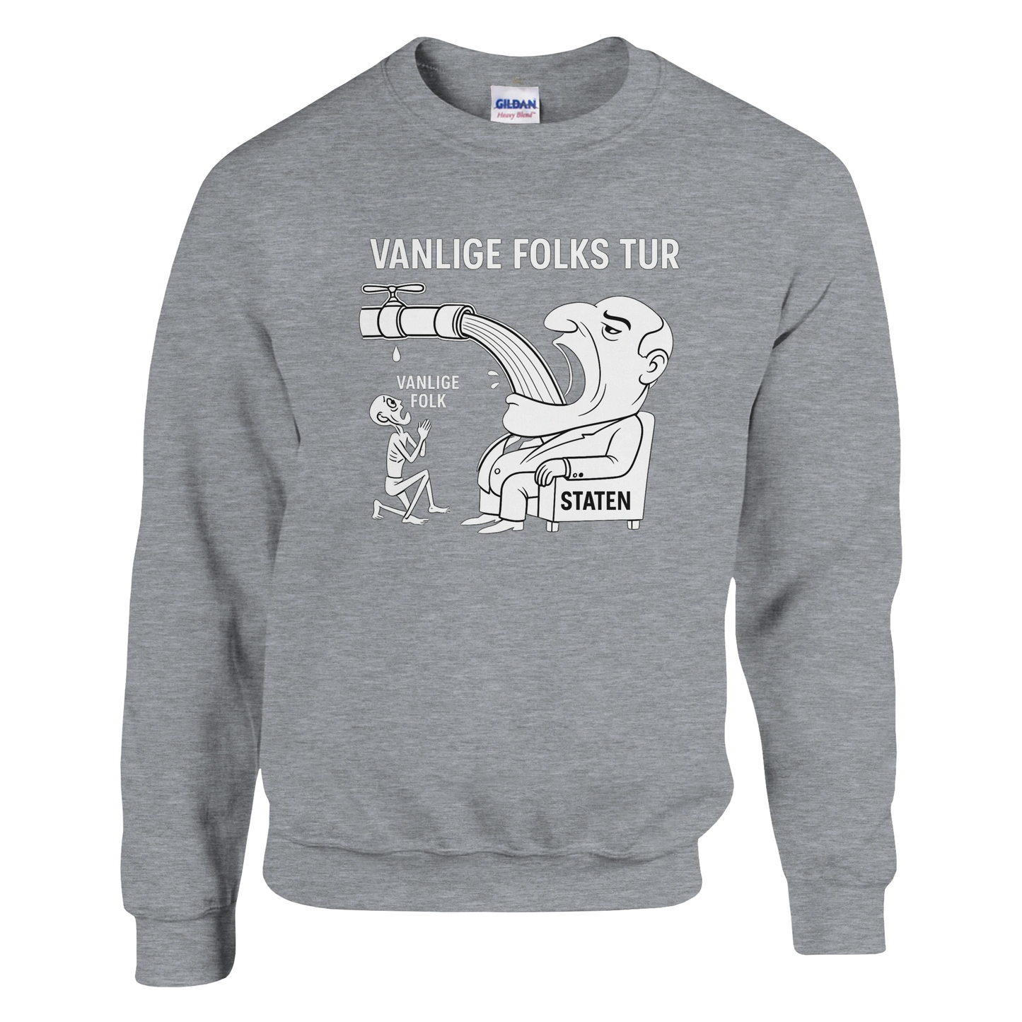 Vanlige Folks Tur -Morsom Tekstprint - Norsk design