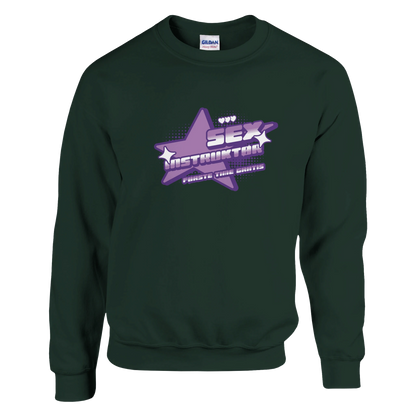 Sex Instruktør Første Time Gratis -Morsom Tekstprint - Norsk design