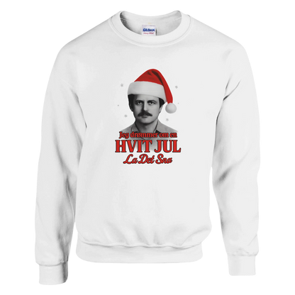 Jeg Drømmer Om En Hvit Jul -Morsom Tekstprint - Norsk design