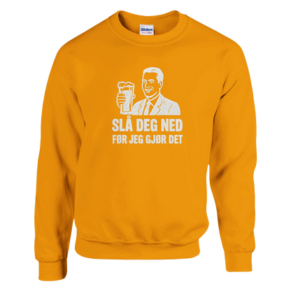 Slå Deg Ned Før Jeg Gjør Det -Morsom Tekstprint - Norsk design