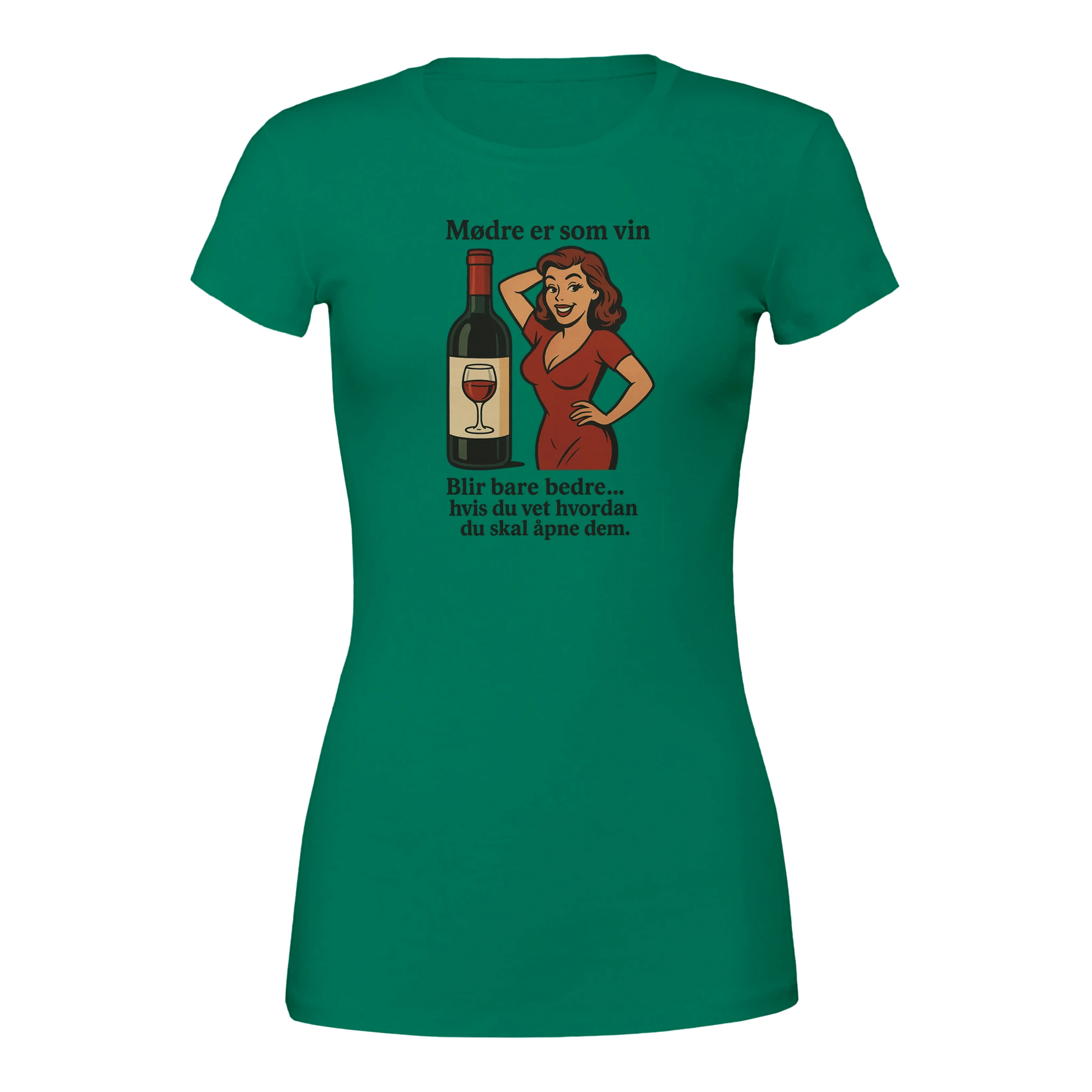 Mødre er som vin -Morsom Tekstprint - Norsk design