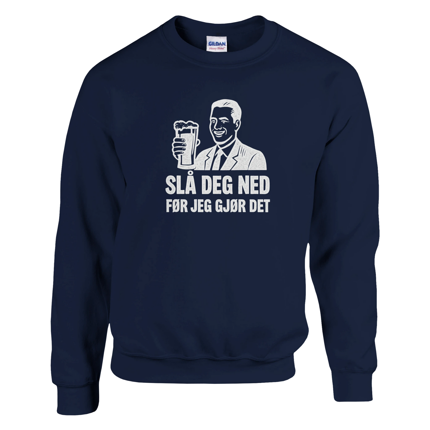 Slå Deg Ned Før Jeg Gjør Det -Morsom Tekstprint - Norsk design