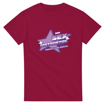 Sex Instruktør Første Time Gratis -Morsom Tekstprint - Norsk design