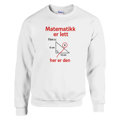 Matematikk Er Lett -Morsom Tekstprint - Norsk design