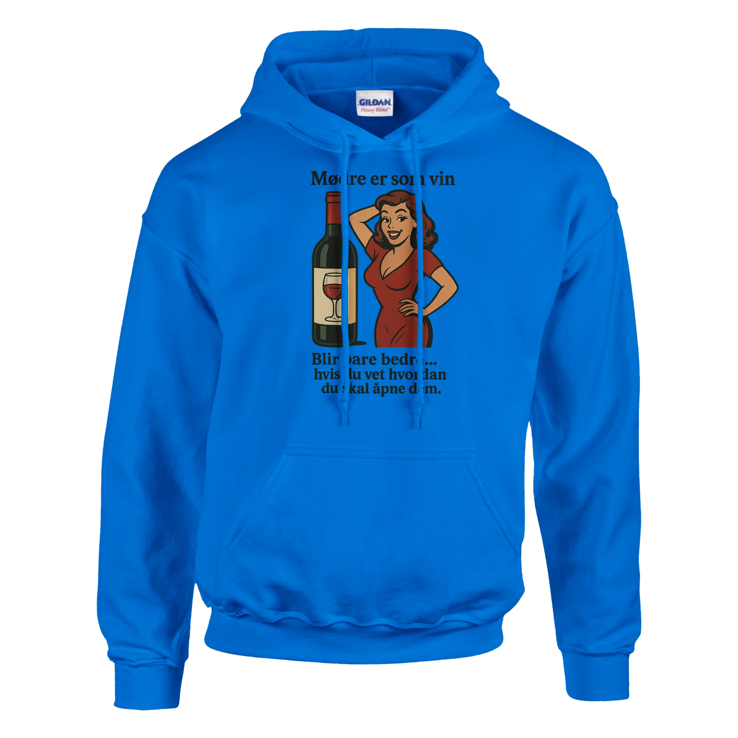 Mødre er som vin -Morsom Tekstprint - Norsk design