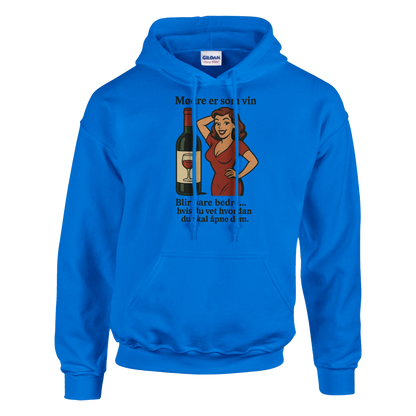 Mødre er som vin -Morsom Tekstprint - Norsk design