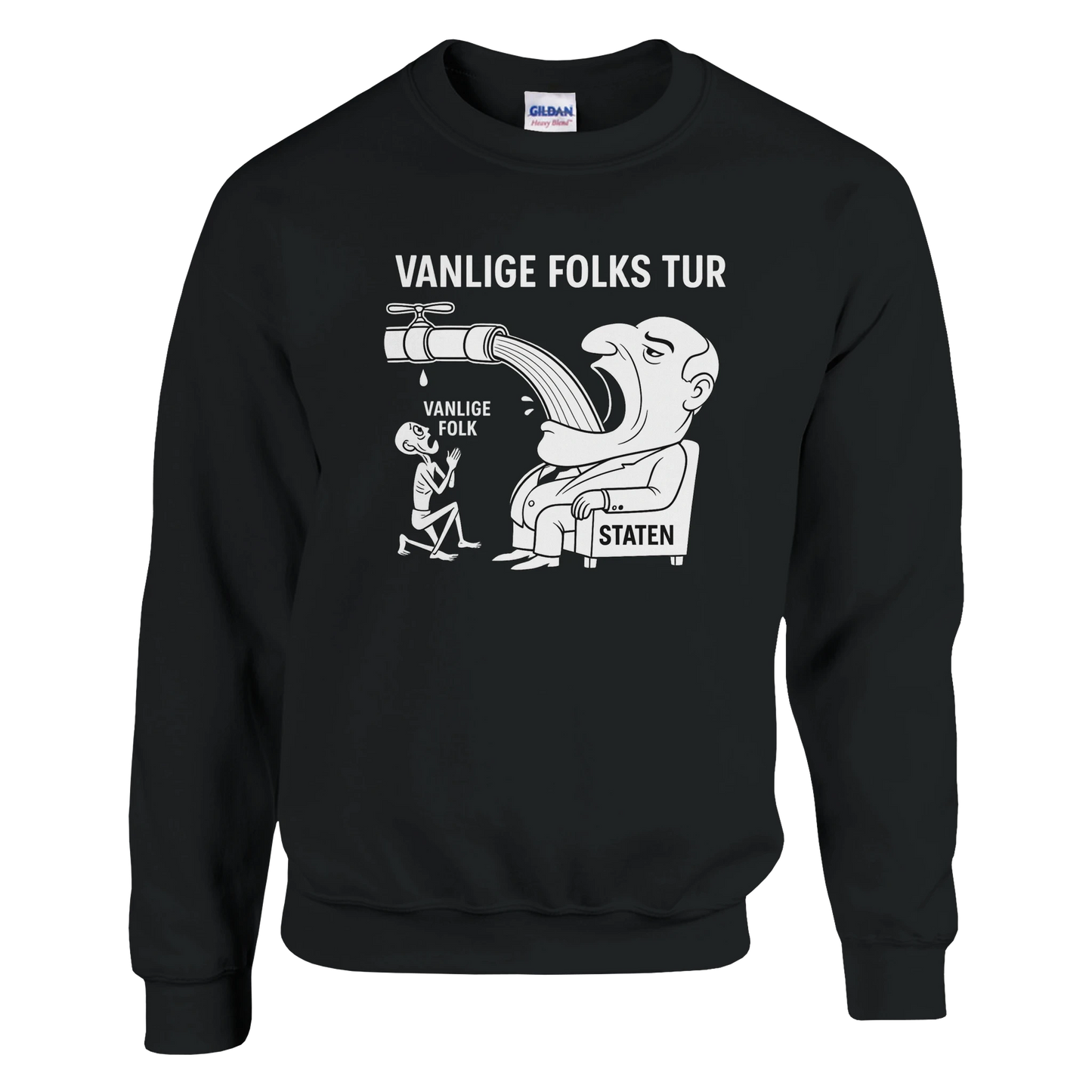 Vanlige Folks Tur -Morsom Tekstprint - Norsk design