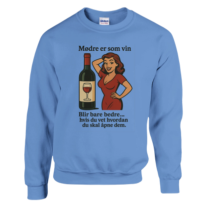 Mødre er som vin -Morsom Tekstprint - Norsk design