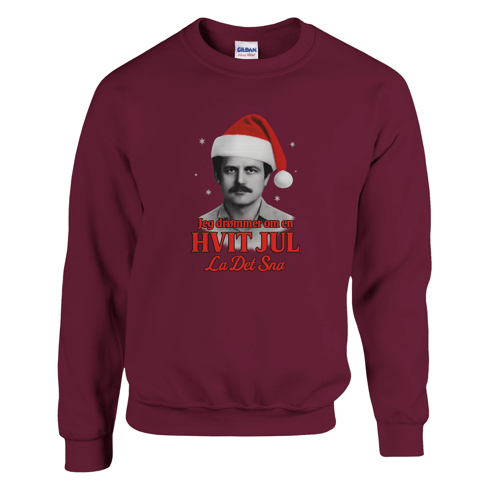 Jeg Drømmer Om En Hvit Jul -Morsom Tekstprint - Norsk design