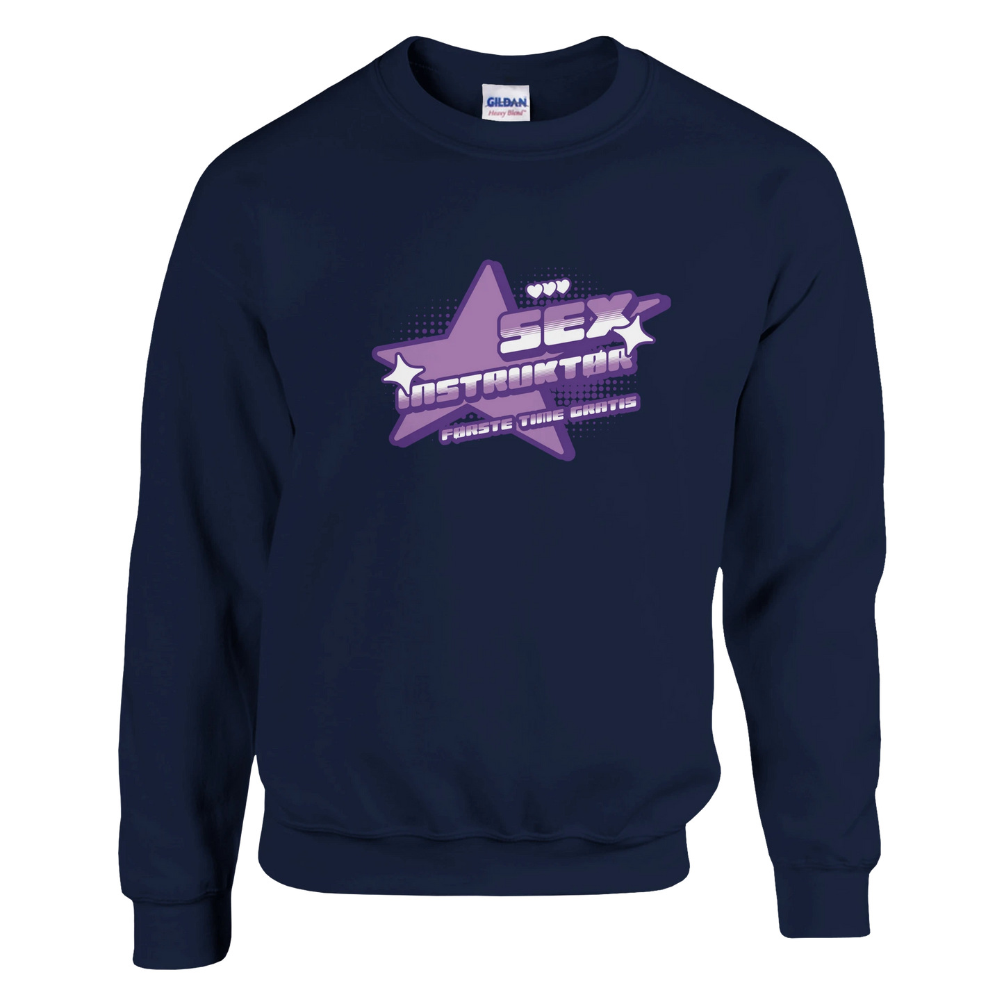 Sex Instruktør Første Time Gratis -Morsom Tekstprint - Norsk design