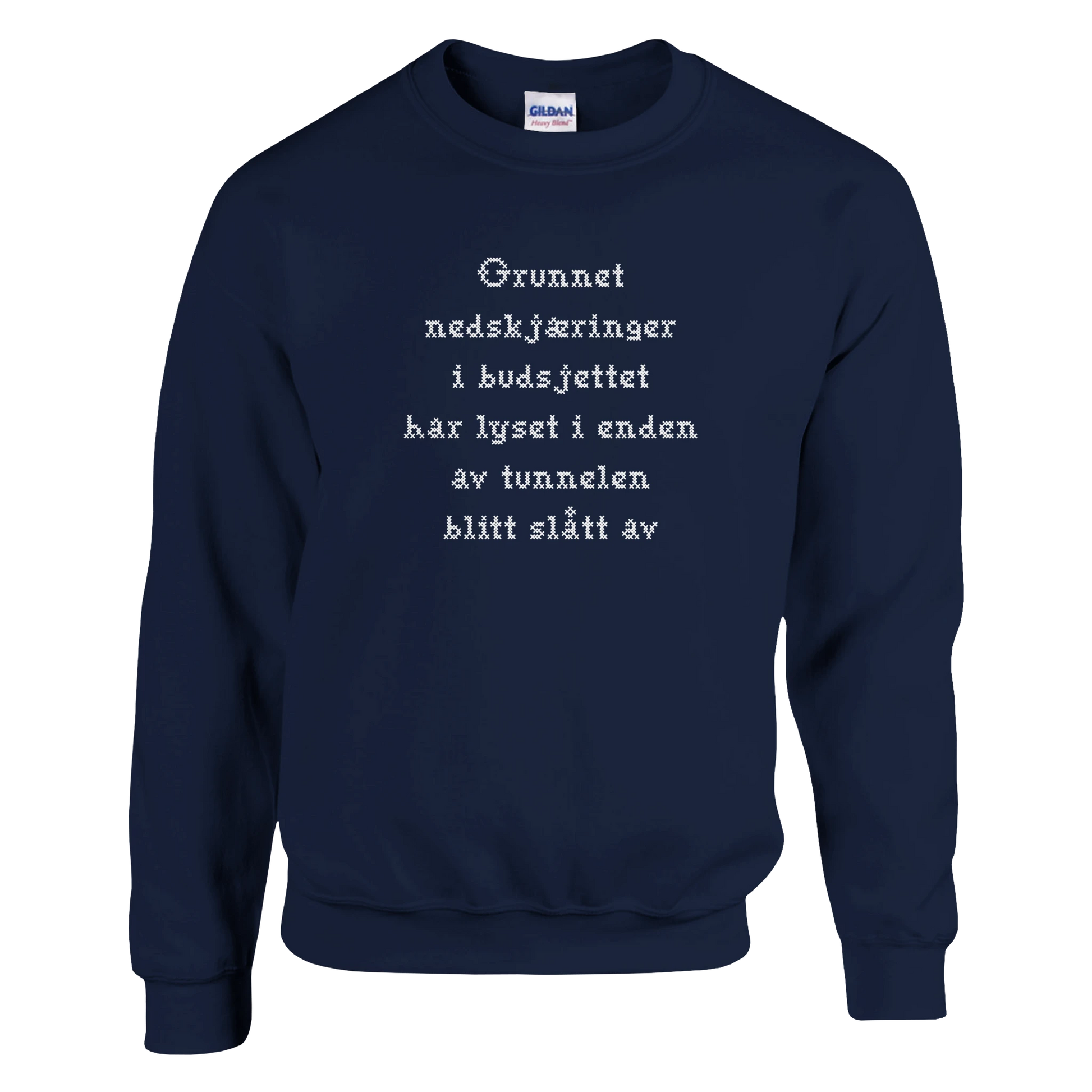 Nedskjæring i budsjettet -Morsom Tekstprint - Norsk design