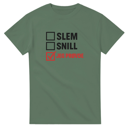 Jeg Prøvde -Morsom Tekstprint - Norsk design