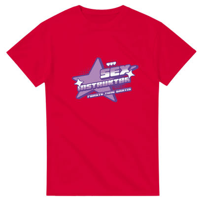 Sex Instruktør Første Time Gratis -Morsom Tekstprint - Norsk design