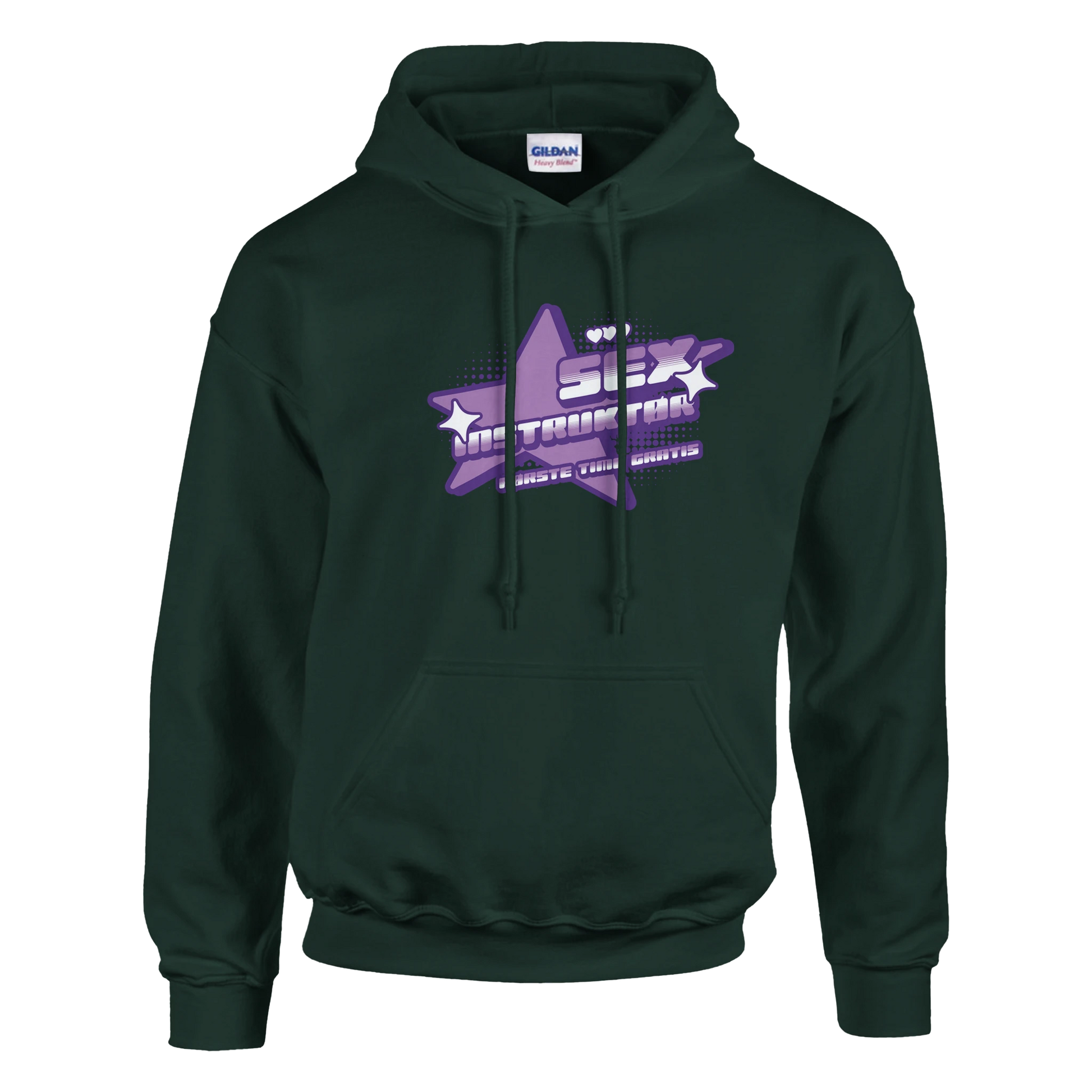 Sex Instruktør Første Time Gratis -Morsom Tekstprint - Norsk design