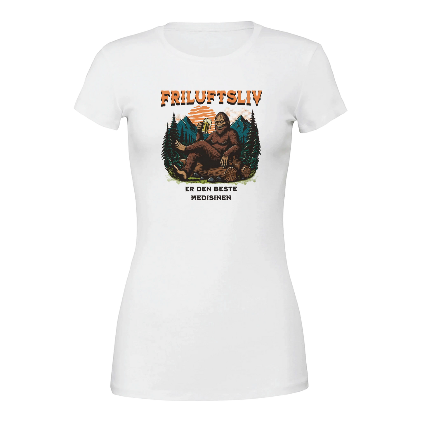 Friluftsliv er den beste medisinen -Morsom Tekstprint - Norsk design