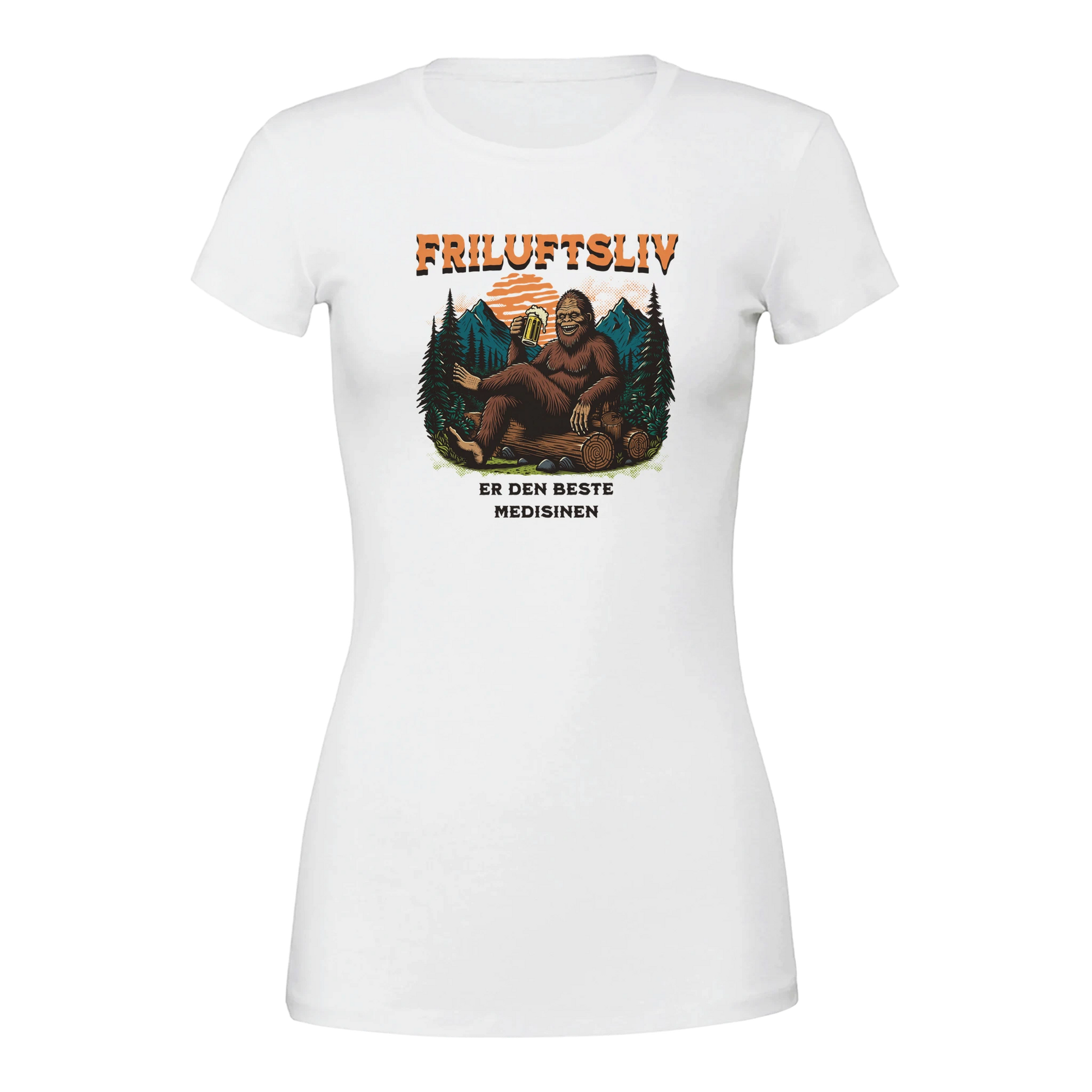 Friluftsliv er den beste medisinen -Morsom Tekstprint - Norsk design