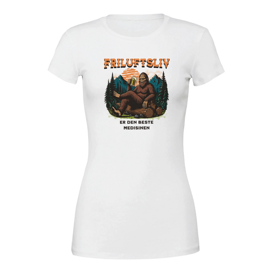 Friluftsliv er den beste medisinen -Morsom Tekstprint - Norsk design