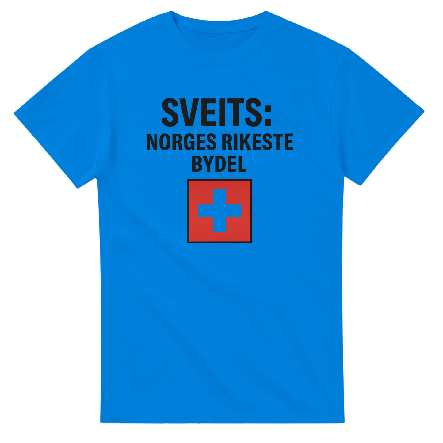 Sveits: Norges Rikeste Bydel -Morsom Tekstprint - Norsk design