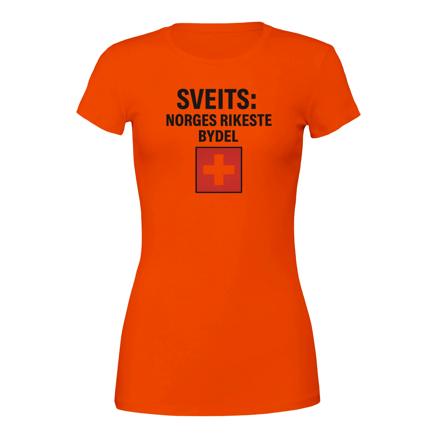 Sveits: Norges Rikeste Bydel -Morsom Tekstprint - Norsk design