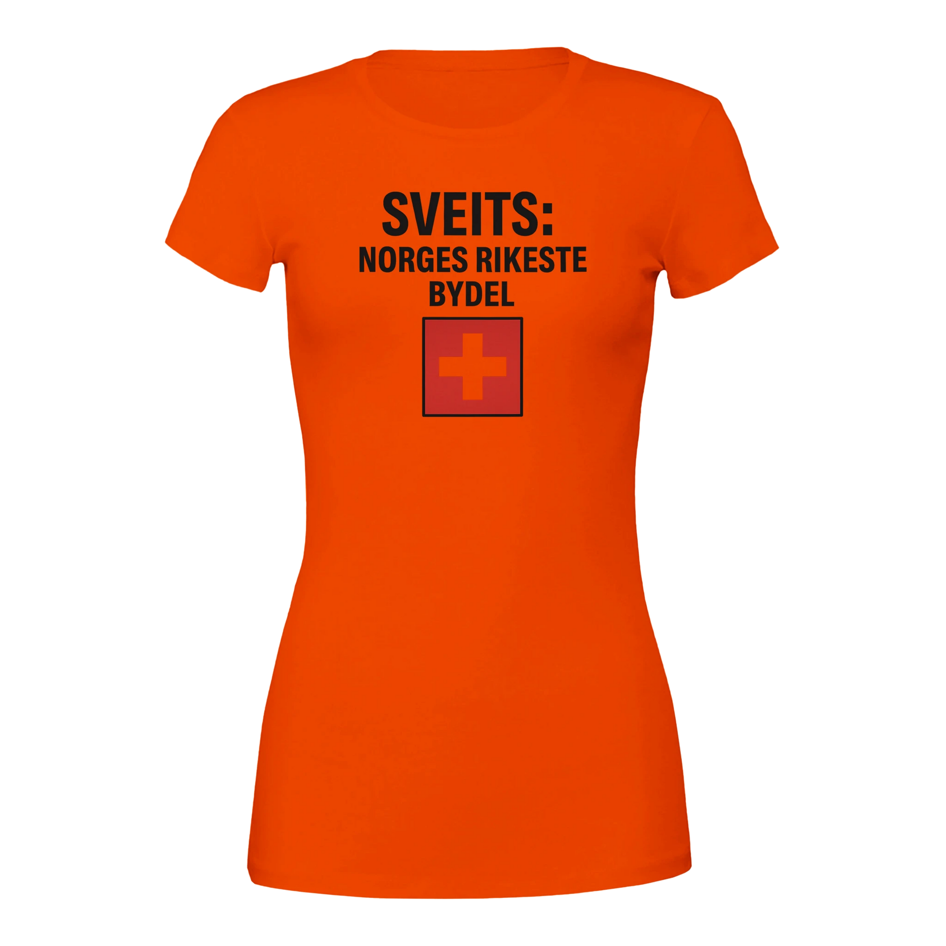 Sveits: Norges Rikeste Bydel -Morsom Tekstprint - Norsk design