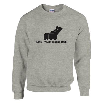 Bare Hviler Øynene Mine -Morsom Tekstprint - Norsk design