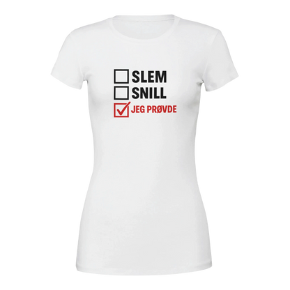 Jeg Prøvde -Morsom Tekstprint - Norsk design