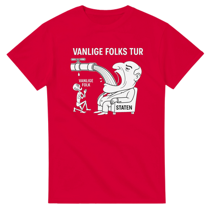 Vanlige Folks Tur -Morsom Tekstprint - Norsk design