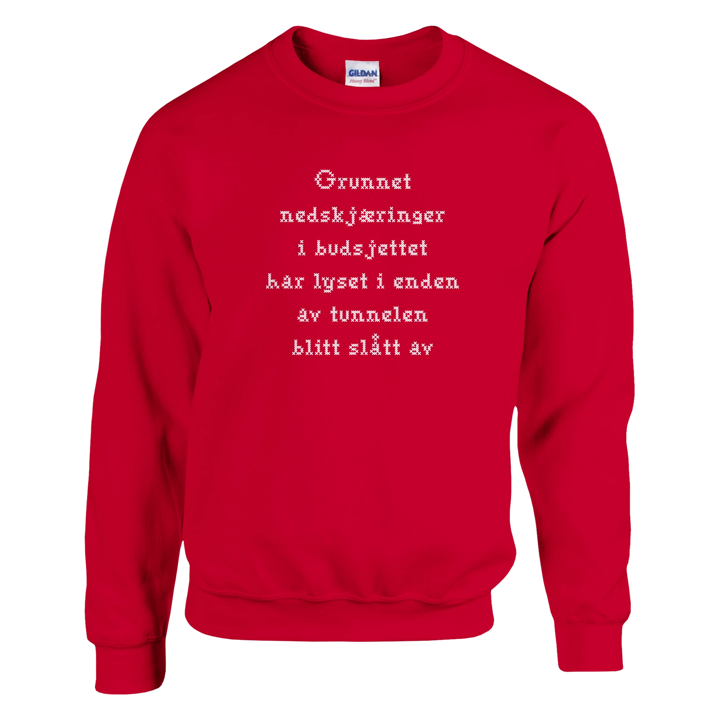 Nedskjæring i budsjettet -Morsom Tekstprint - Norsk design