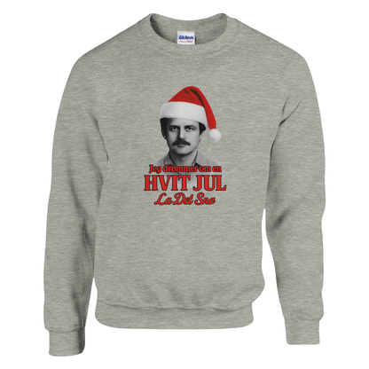 Jeg Drømmer Om En Hvit Jul -Morsom Tekstprint - Norsk design